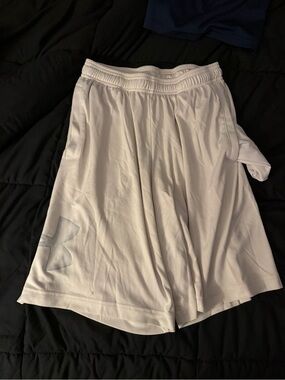 Under Armour White Performance Basketball Shorts